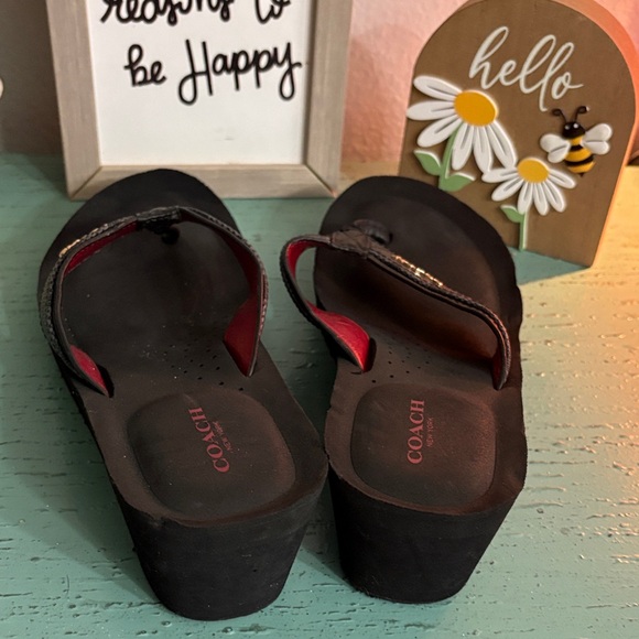 Coach Black and Red Sandals - Picture 3 of 6